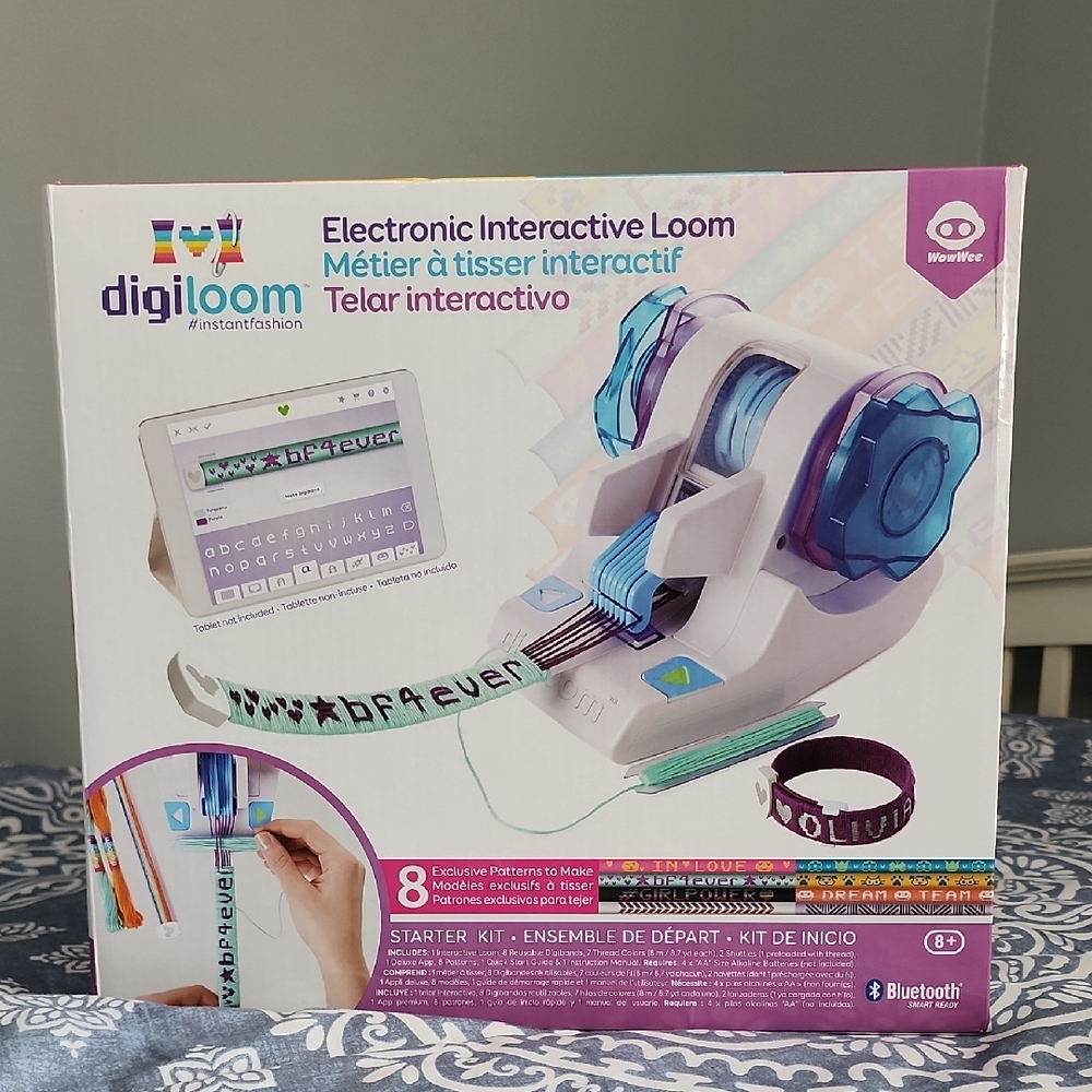 Electronic Interactive Loom - White and Blue